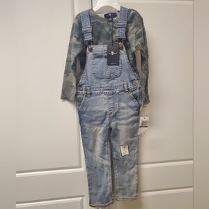 NWT Camo Denim Overalls Set, 24M